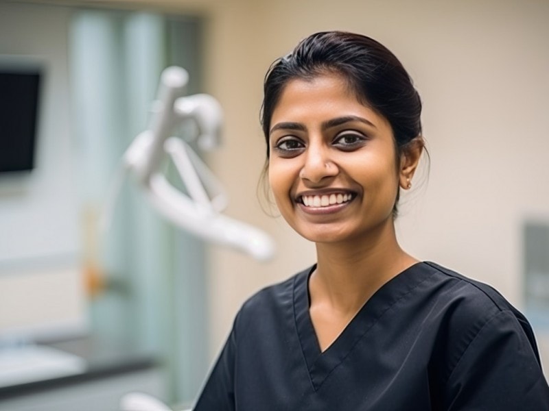 smiling staff member